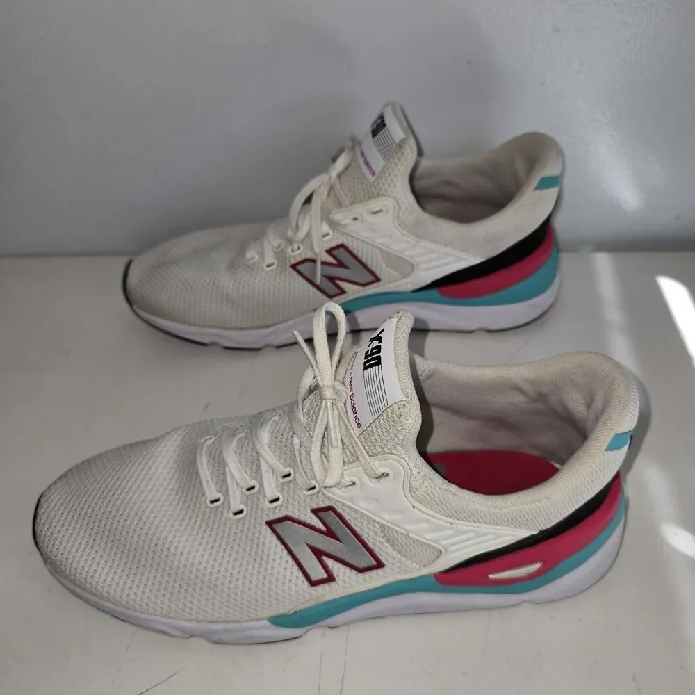 New Balance X-90 Athletic Sneakers Men's Size 11.5 White/Teal Mesh MSX90CRA